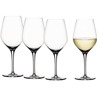 Spiegelau 4-teiliges Weißweinglas-Set, Weingläser, Kristallglas, 360 ml, Authentis, 4400183