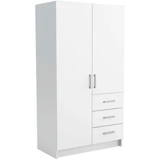 masseno Drehtürenschrank PINELLO 96 x 177 x 50 cm Weiß