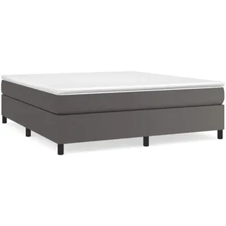 vidaXL Boxspringbett Grau 180x200 cm Kunstleder1465981