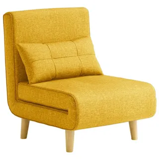 Bealife Relaxsessel Klappbarer Schlafsessel, Schlafsofa,Fernsehsessel Relaxsessel gelb