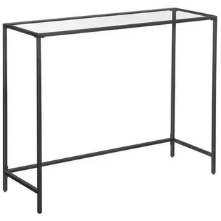 Boxxx Konsolentisch, Schwarz, Metall, Glas, rechteckig, eckig, 35x80x100 cm, einfacher Aufbau, Wohnzimmer, Wohnzimmertische, Konsolentische