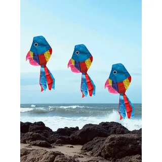 3 Stück Bunter Regenbogen - Fische Windspiel 75 cm x 35 cm, Nylon, hängend Windsack Windspiel Deko Garten Fisch Karpfen Lampion