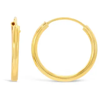 Ars-Argenti Paar Creolen Ohrringe Damen echt 925 Sterling Silber - 18K vergoldet (inkl. Schmuckbox), 925 Sterling Silber, Hypoallergen, Wasserfest, Nickelfrei goldfarben|silberfarben