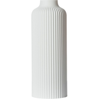 3D Vase Dekovase Anouk L 30cm Nachhaltige Deko Vase Pampasgras Trockenblumen, Bodenvase weiß