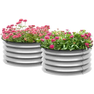 Outsunny Hochbeet 60 x 30 x 60 cm Silber