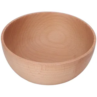 Baxnore Holzschale rund aus Buchenholz – Obstschale & Servierschale für Salat, Snacks, Deko, mittelgroß, leicht, handgefertigt, natürliche Holzmaserung