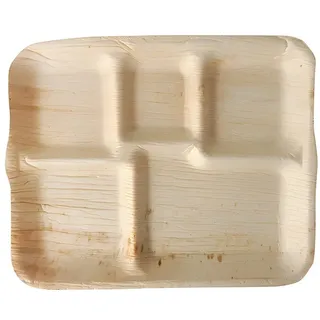 Papstar Teller Palmblatt 5-geteilt 27 cm x 21,5 cm 36 St.