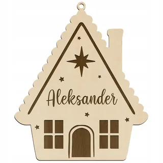Personalisierte Weihnachtsbaumkugel Aus Holz Mit Namen