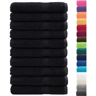 vidaXL Solund Handtuchset 10-tlg. schwarz