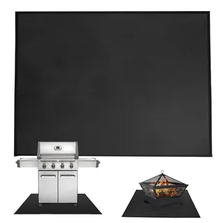 BBQ Grillmatte Für Gasgrill - Feuerfeste Unterlage | Grillmatten | Grillunterlage | Grillmatte Zuschneidbare Größe | Grillmatten Für Holzkohle Grill Matten | Wiederverwendbar Backmatten Für Holzkohle