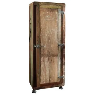 MASSIVMOEBEL24.DE Schrank Altholz 60 x 165 x 48 cm Mehrfarbig