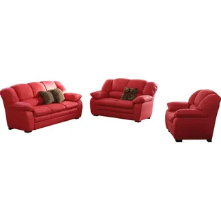 Cotta Couch Baumwolle/Polyester 2-Sitzer + 2,5-Sitzer Rot