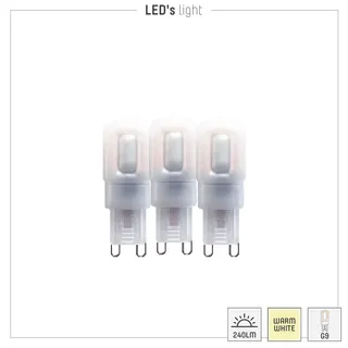 Shada LED-Stiftsockellampe 0620135 2,5 W G9 warmweiß 3 St.