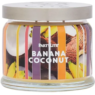 Partylite Banana Coconut Kerzentopf, 3 Dochte, Banane, Kokosnuss