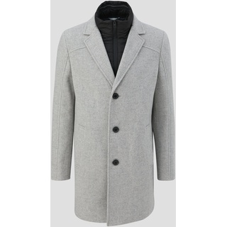 s.Oliver - Tweed-Mantel mit herausnehmbarem Insert, Herren, grau, 106