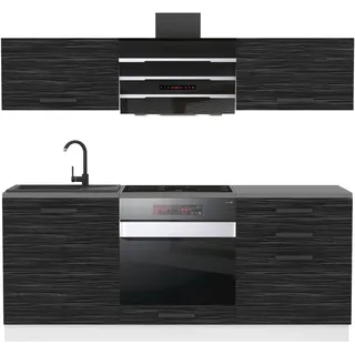 b belini group Küchenzeile Sophia 180 cm Schwarz