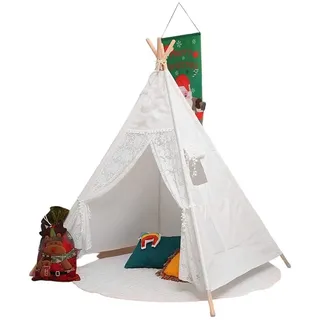 little dove Spielzelt little dove Tipi Zelt Baumwollsegeltuch SpielZelt für Kinder weiß