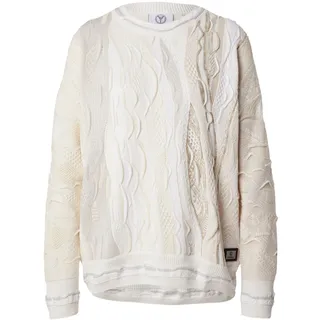 Carlo Colucci Pullover Demetz beige / hellbeige / wollweiß M