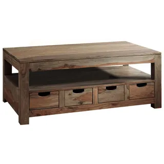MASSIVMOEBEL24.DE Couchtisch Nature Grey Palisander 120 x 70 x 50 cm