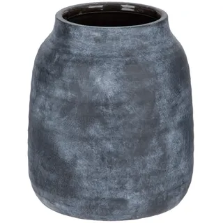 Dekovase Blumenvase aus Keramik Rund Tischvase im Antik Shabby Chic Look Vasen für Blumengesteck, H x Ø: 18 x 13,5 cm