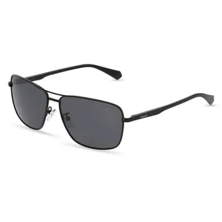 Polaroid PLD 2119/G/S Herren-Sonnenbrille Vollrand Quadratisch Metall-Gestell, schwarz