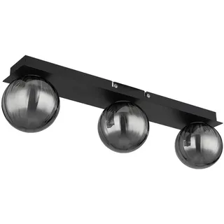 Globo Badezimmer-Deckenleuchte Ander, Schwarz, Metall, Glas, Kugel,Kugel, 12.5x10x50 cm, CE, Lampen & Leuchten, Innenbeleuchtung, Leuchten nach Räumen, Badezimmerlampen