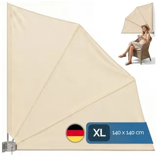 DEUBA Balkonfächer 140 x 140 cm beige klappbar