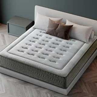 LUXIABED Wendbare Matratze für Doppelbett, 160 x 200 cm, hoher Komfort, atmungsaktiv, milbendicht und hypoallergen, Taschenfedern + Viskose, mittlere Festigkeit, Modell Quality, Höhe 32 cm