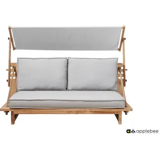 Apple Bee Sonnendach ROBINSON, Teak / BEE WETT (100 % Polypropylen) Grizzle - Auslaufartikel