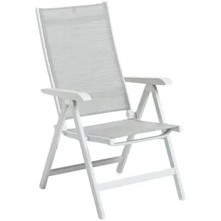 Kettler Basic Plus Gartenstuhl 61 x 61 x 109 cm weiß matt/hellgrau
