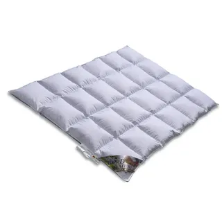 Vitaschlaf Daunenbettdecke Vitaschlaf® Moscovy® Bettdecken Sommer Winter Ganzjahresdecke, Füllung: 90% und 10% Federn, Bezug: 100% Baumwolle aus feinster MACO Einschütte, Bettdecke 135x200 cm, 155x220 cm und weitere Größen, Made in Germany 220 cm x 240 cm