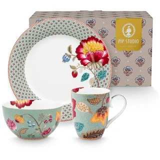 Pip Studio Blooming Tales Fantasy Blue Frühstücksset 3-tlg. blau