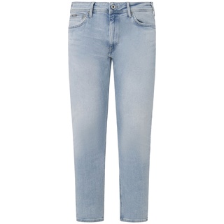 Tapered-fit-Jeans PEPE JEANS "TAPERED JEANS" Gr. 34, Länge 32, blau (light used pf3) Herren Jeans Tapered-Jeans