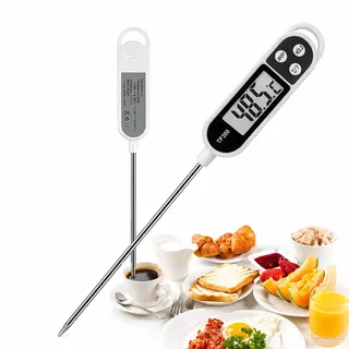 F74S Küchenthermometer Digital Lebensmittel Stift Thermometer Küche Fleisch Kochen Temperatur Küche Grillthermometer für BBQ Fleisch Grill Milch Wasser LCD Bildschirm Wasserthermometer