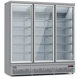 CombiSteel Gastro Flaschenkühlschrank Kühlschrank Gewerbekühlschrank 1530 L 1880x710x1997mm 3 Glastüren