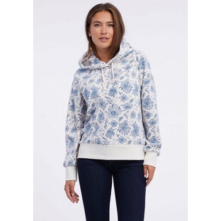 Ragwear Hoodie nachhaltiges Sweatshirt TONNA SPRING von Ragwear (mit Allover Blumendruck und Kapuze mit Kordelzug) aus einer komfortablen und weichen Baumwollmischung beige|weiß XXL (44)