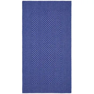 Hochwertige Grubentücher - Grubentuch Halbleinen 50 x 100 cm kariert, Verschiedene Designs - Geschirrtücher, Küchentücher, Trockentücher, Geschirr-Handtuch 51% Leinen 49 % Baumwolle (1er Blau-Blau)
