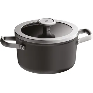 BergHOFF Leo Graphite Kochtopf + Deckel (20cm) - Topf induktion - Suppentopf für alle Herdarten geeignet - Kasserolle - non stick pot