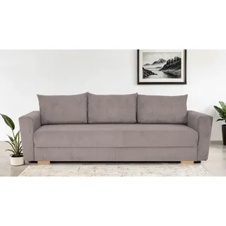 Home Affaire Schlafcouch Polyester 3-Sitzer Beige