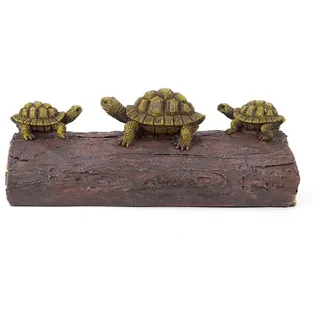 FineInno Schildkröte Teich Deko Teichfigur Gartenfigur Frosch Harz Tier Garten Skulptur Ornamente Für Terrasse Rasen Haus Hof für die Teich oder Miniteich Deko (Schildkröte)
