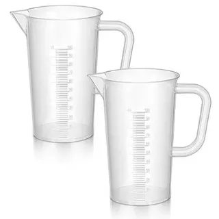 2 Stück Messbecher mit Waage 100ML Präzisions Mini Transparent Messbecher mit Griff Präzisions Hitzebeständig Kunststoff für Waschmittel Küche B