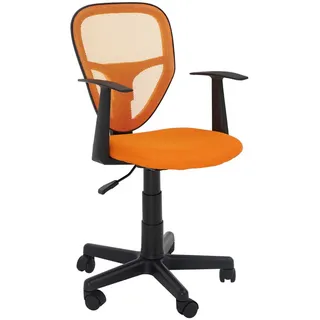 Idimex Kinderdrehstuhl, Orange, Textil, Mode, 53x92x52 cm, Arbeitszimmer, Bürostühle, Jugend- & Kinderschreibtischstühle