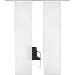 OTTO home Schiebegardine Anna (1 St), Schlaufen, halbtransparent, Ausbrenner, Inkl. Beschwerungsstange weiß 57 cm x 265 cm