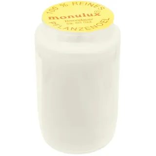MONULUX-Glasöllicht Weiß, 100% Pflanzenöl, Brenndauer 60h, 95/55 mm, 20 St.