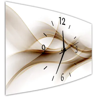 BM Funk Quarz Wanduhr Funkwanduhr Funkwanduhren Funkuhr Funkuhren kein Ticken lautlos geräuschlos leise modern ohne Tickgeräusche groß XXL Wohnzimmer Küche Digital Art Abstrakt 9540-1a SZ