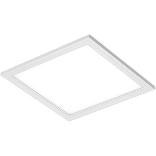 Briloner Leuchten - LED Deckenleuchte-Panel, LED-Lampe, Wohnzimmer-lampe, Deckenlampe, Deckenstrahler, 12W, quadratisch, weiß, 29.5 x 29.5 cm