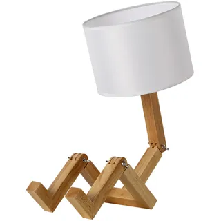 Ortvai 8031 Nachttischlampe, Massives Beiges Holz – Verstellbare Dreifarbige Led-beleuchtung, Elegantes Skandinavisches Design Fürs Schlafzimmer