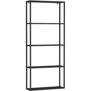 [en.casa] Jämijärvi Wandregal 60 x 18 x 140 cm Schwarz