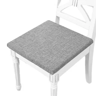 DG Catiee Stuhl-Sitzkissen, quadratisch, für Esszimmerstühle, rutschfestes Stuhlkissen, dickes Sesselkissen, für Zuhause, Büro, Sofa, Garten (50 x 50 x 2 cm, grau)