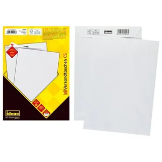 IDENA Versandtaschen ohne Fenster, haftklebend, 90g/m2 weiß C5, 10 Stück